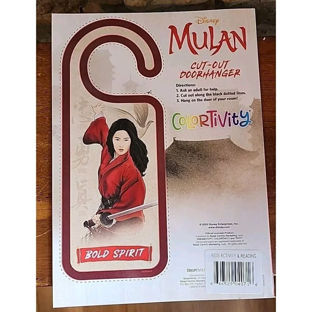 Disney Mulan Coloring and Activity Book - Bold Spirit 80 pages by Dreamtivity